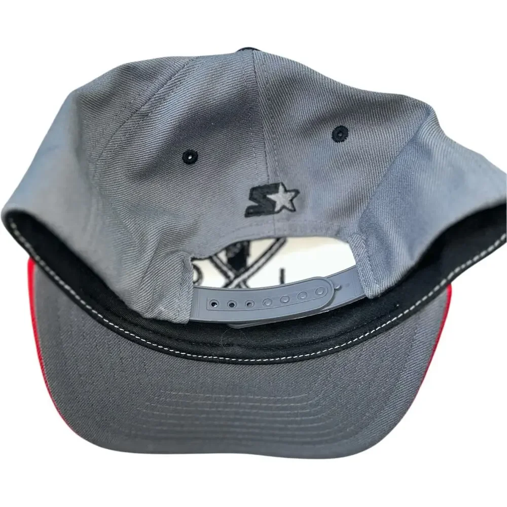 NWOT Rare Color Nixon Starter Cap Baseball Hat Bright Red, Gray, White Snap Back